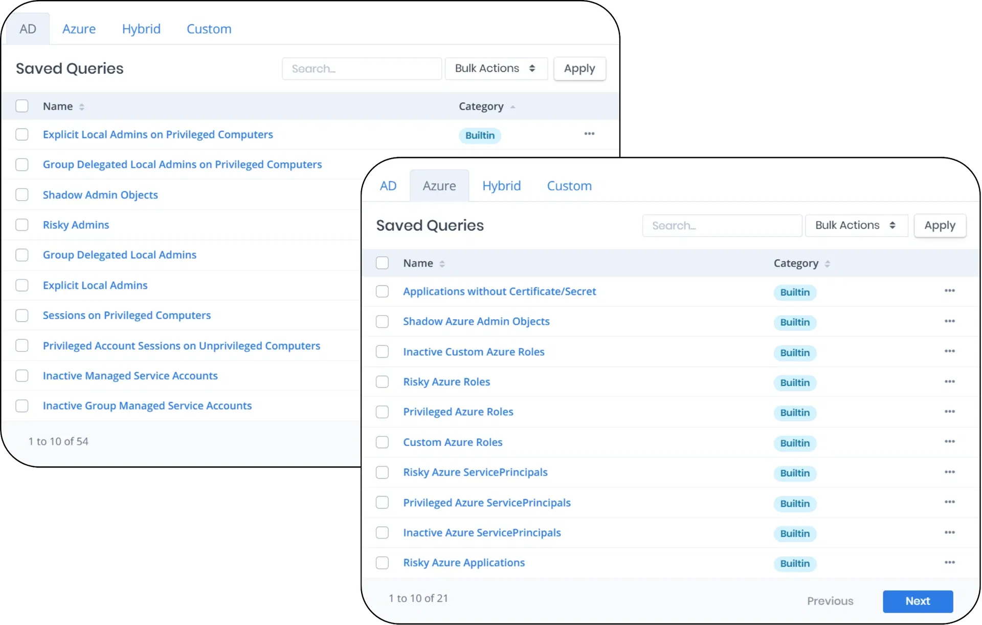 Built-in Identity Reports
