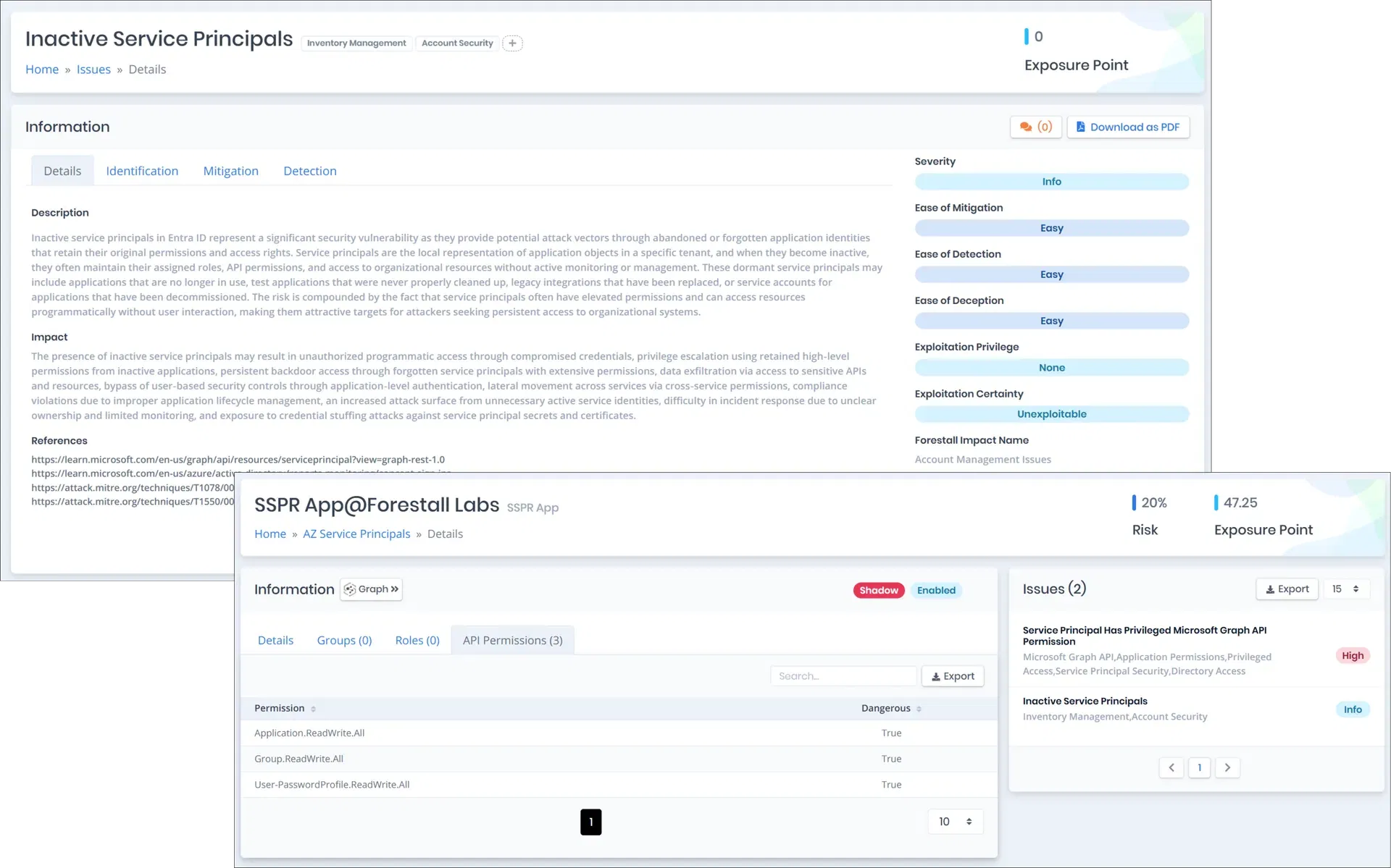 Dormant or stale automation identities still enabled