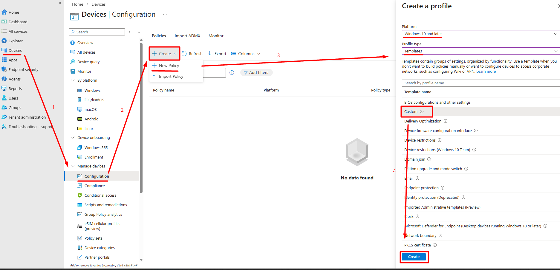 Intune Interface