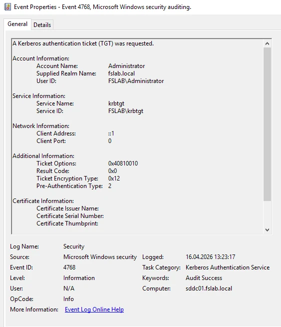 4768 event ID