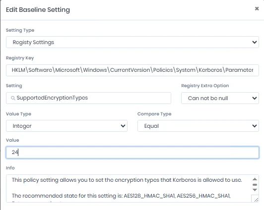 GPO Kerberos Encryption Type